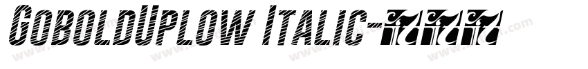 GoboldUplow Italic字体转换
